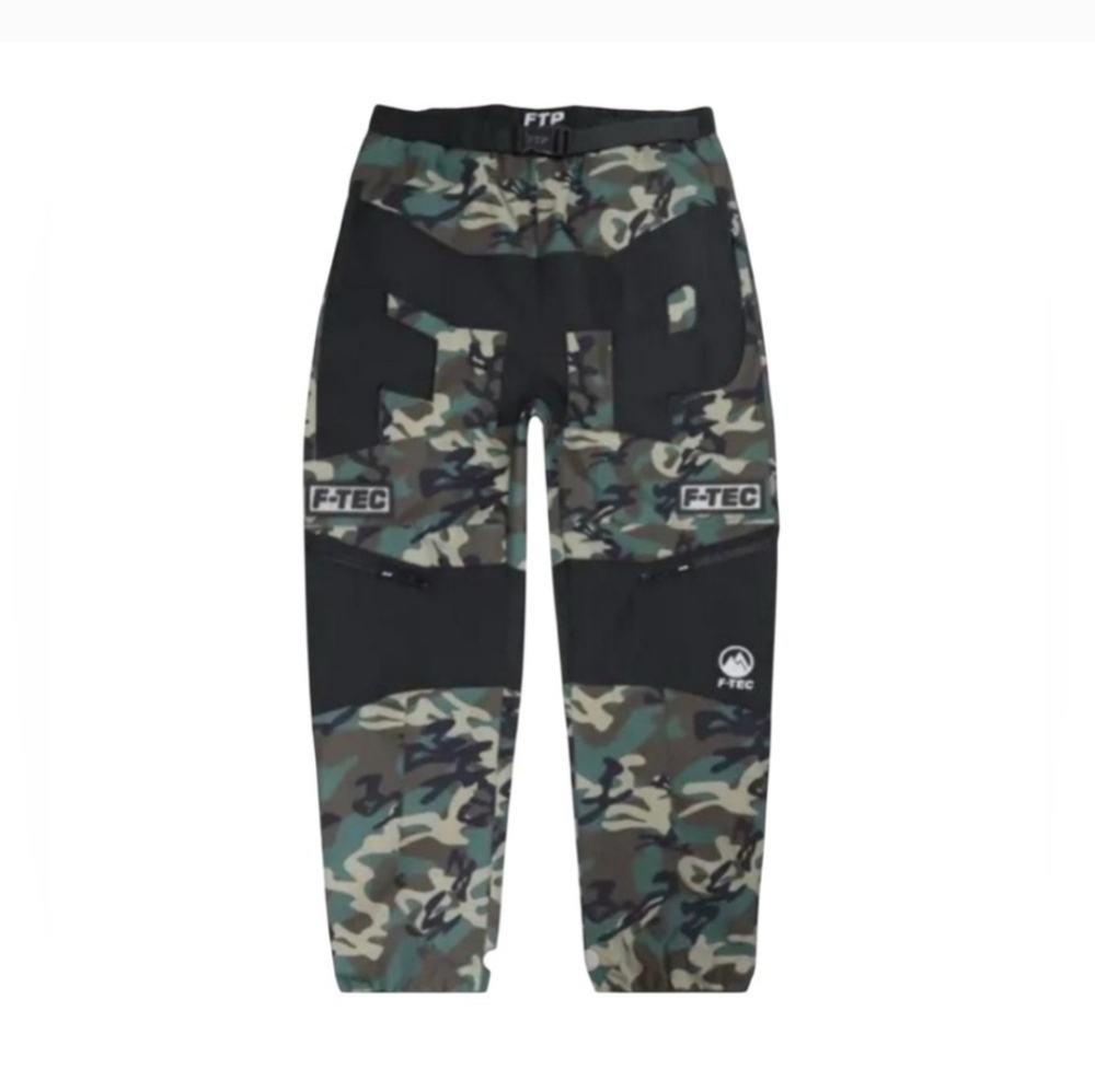 FTP Camo F-Tec Pant Green Medium Water Repellent Nylon Cargo Streetwear Techwear